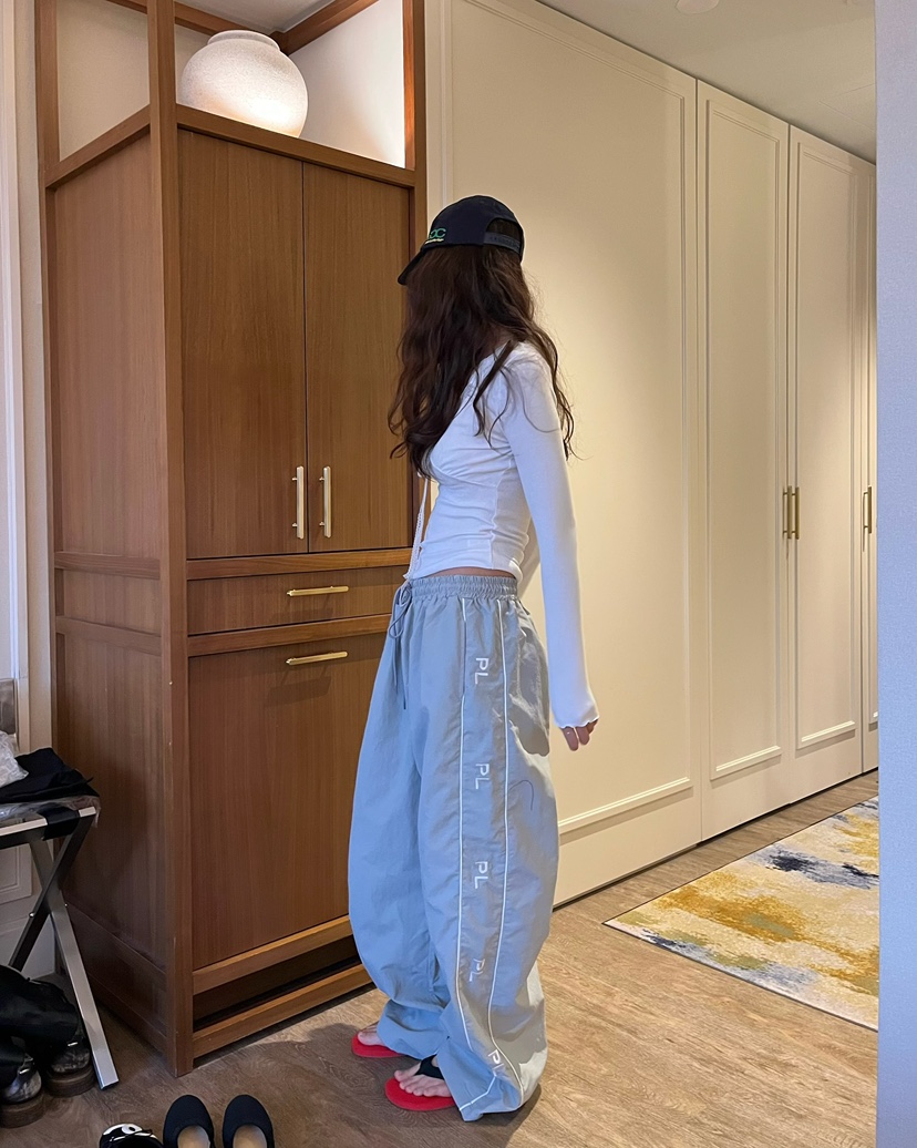 LOVE PULL東大門實拍女裝新款熱賣休閑時尚26春夏休閑褲刺繡LOVE PULL休閑褲