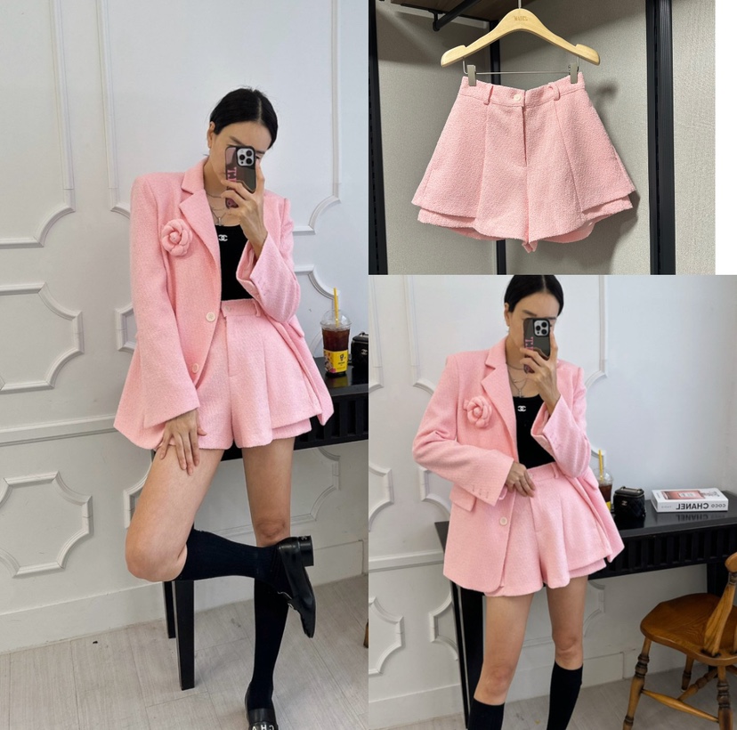 SOUIT東大門實拍女裝新品時尚休閑推薦熱賣真品夾克粗花呢SOUIT by mabel-L夾克