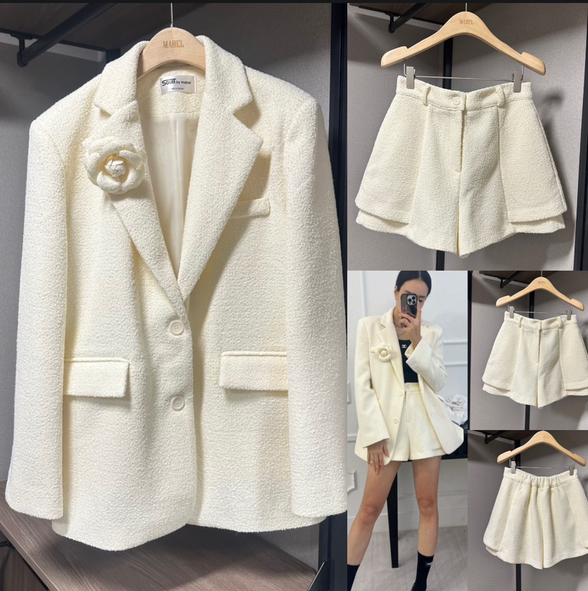 SOUIT東大門實拍女裝新品時尚休閑推薦熱賣真品夾克粗花呢SOUIT by mabel-L夾克