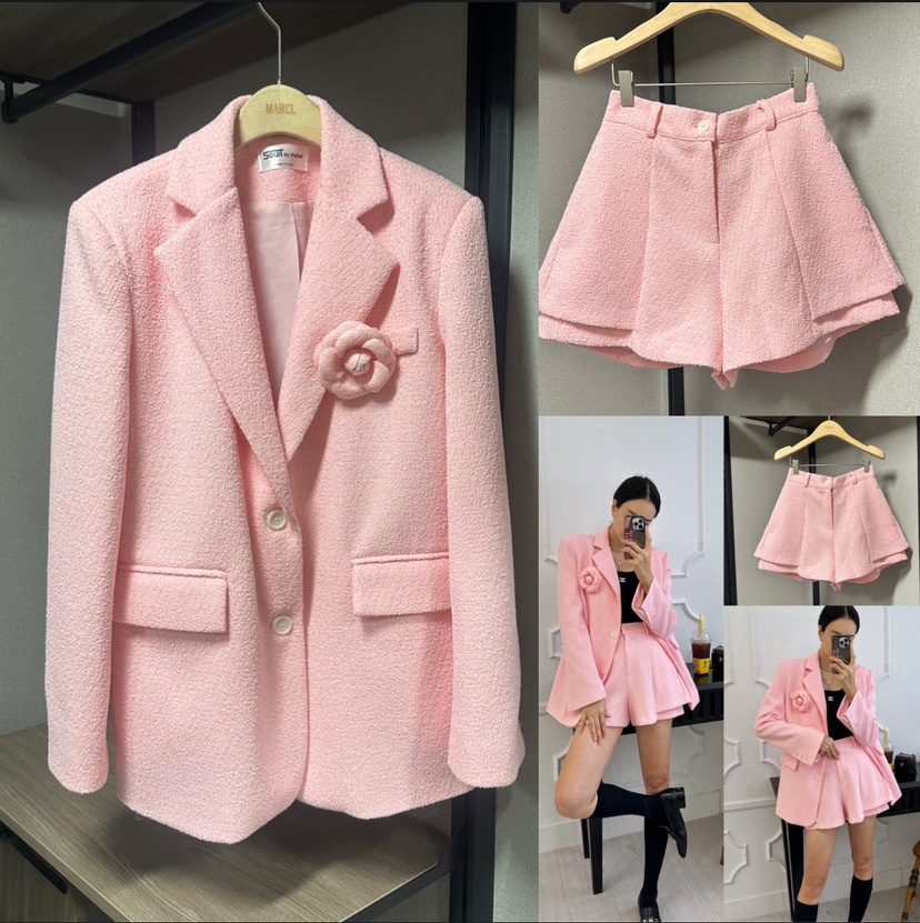 SOUIT東大門實拍女裝新品時尚休閑推薦熱賣真品夾克粗花呢SOUIT by mabel-L夾克