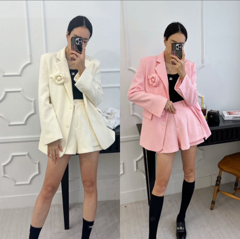 SOUIT東大門實拍女裝新品時尚休閑推薦熱賣真品夾克粗花呢SOUIT by mabel-L夾克