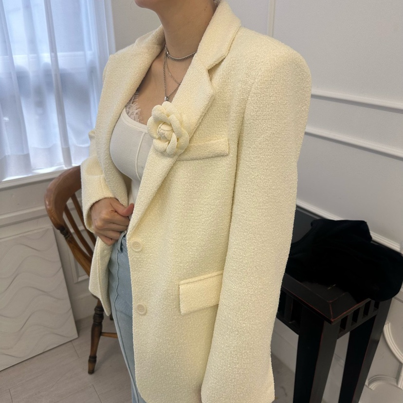 SOUIT東大門實拍女裝新品時尚休閑推薦熱賣真品夾克粗花呢SOUIT by mabel-L夾克