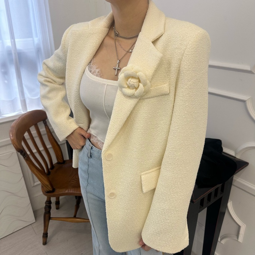 SOUIT東大門實拍女裝新品時尚休閑推薦熱賣真品夾克粗花呢SOUIT by mabel-L夾克