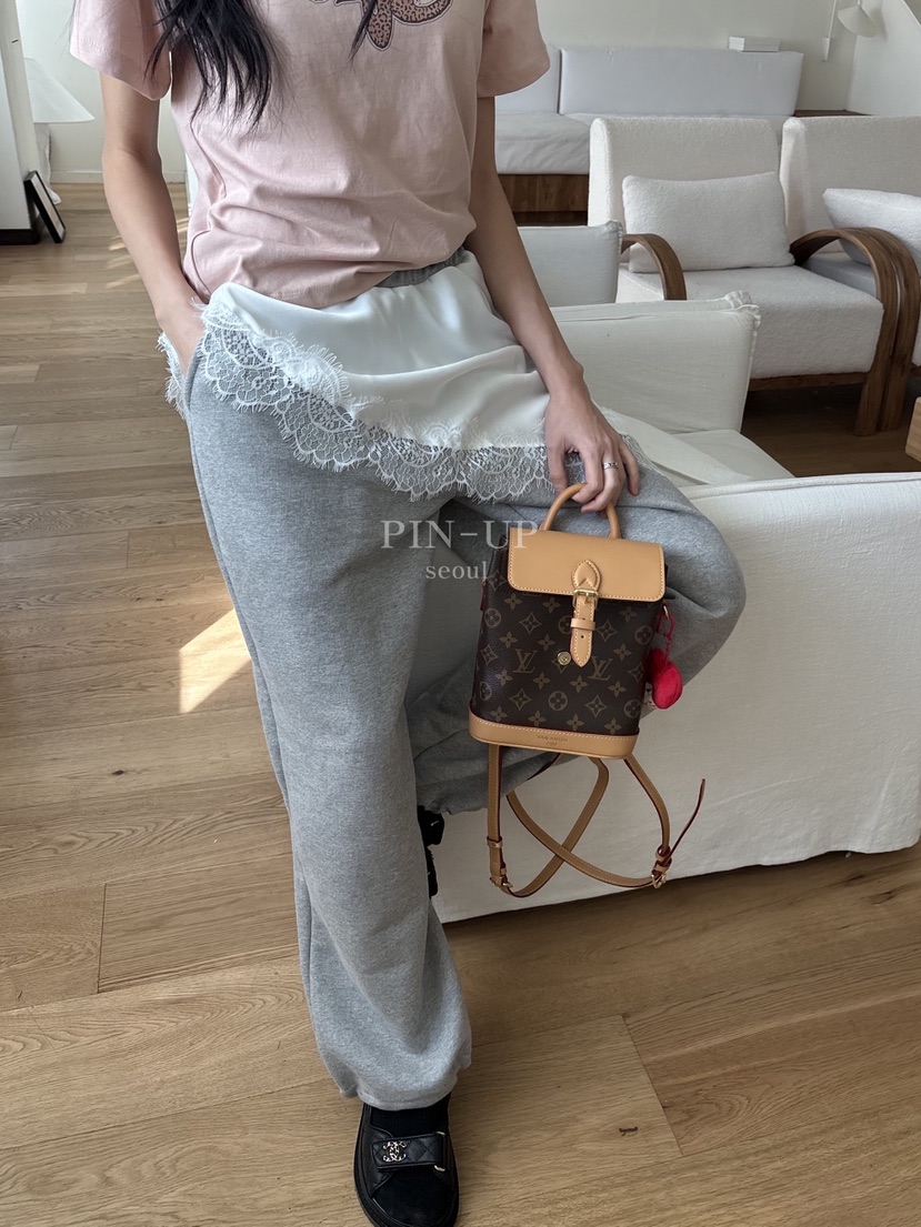 PIN-UP韓國代購女裝新款職業推薦時尚熱賣真品休閑褲蕾絲PIN-UP休閑褲
