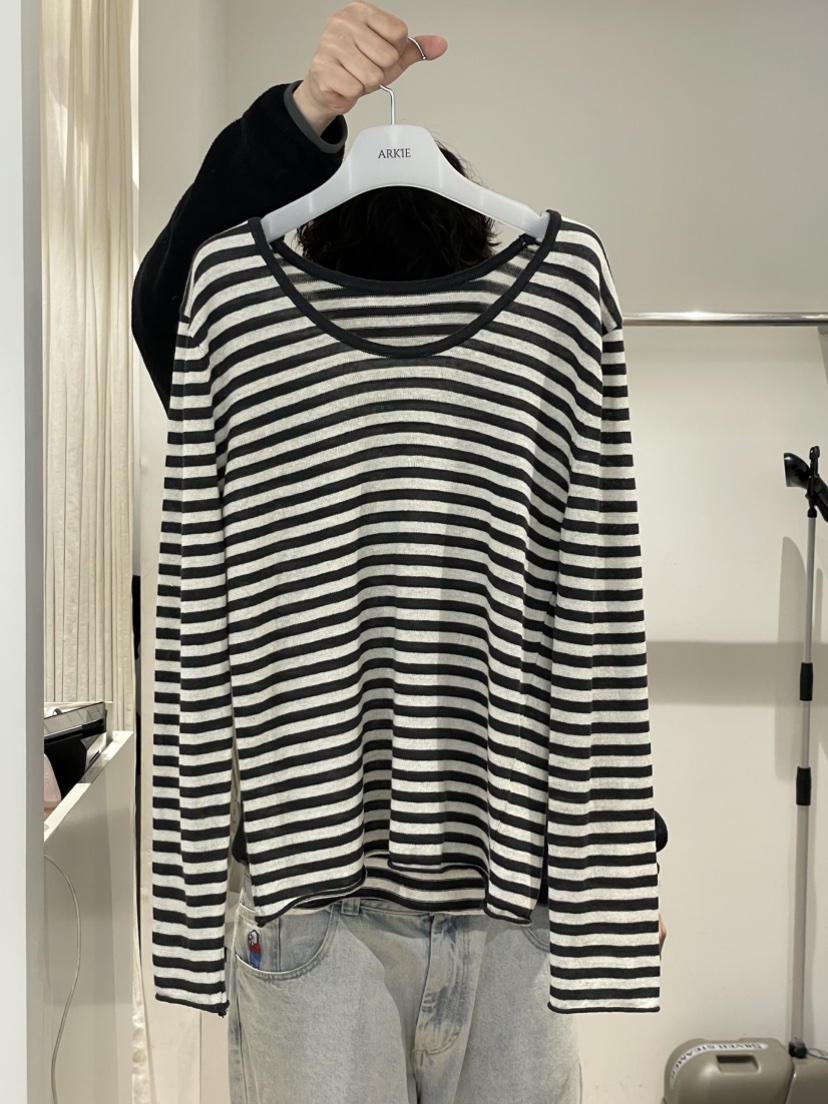 TAF東大門直郵女士新款休閑26春夏人氣推薦職業針織衫亞麻TAF針織衫圖色1