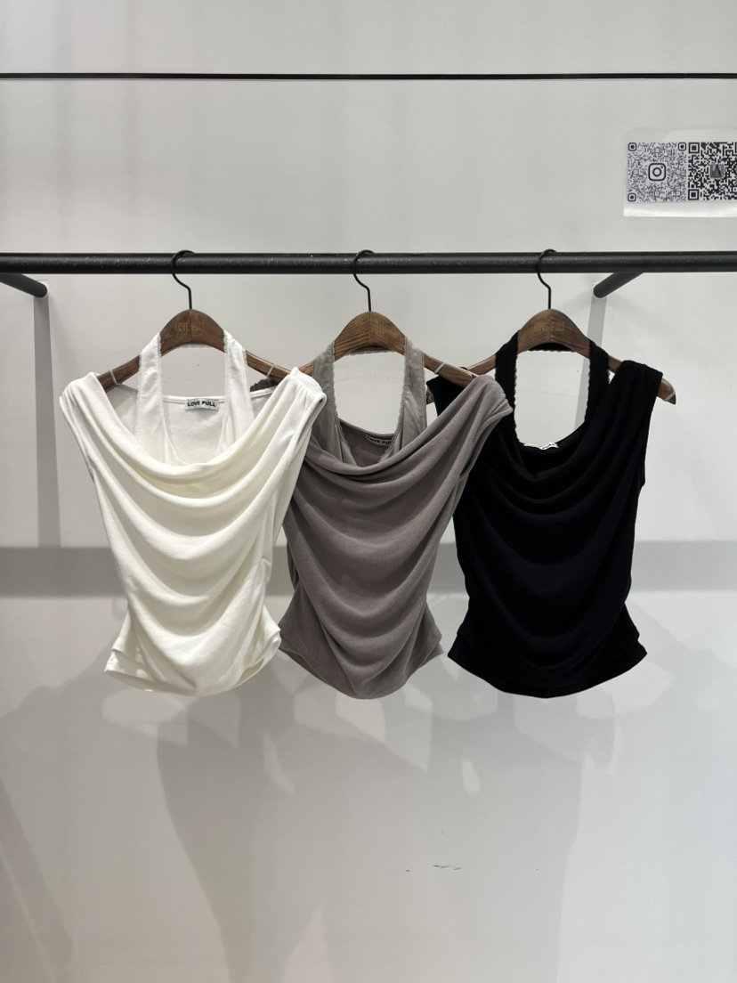 LOVE PULL東大門直郵女裝新款26春夏休閑推薦真品T恤褶皺LOVE PULLT恤