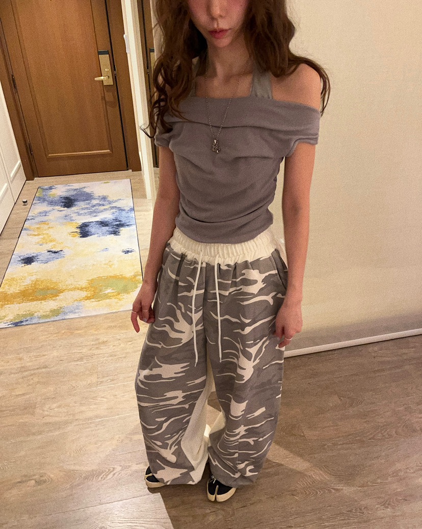 LOVE PULL東大門直郵女裝新款26春夏休閑推薦真品T恤褶皺LOVE PULLT恤