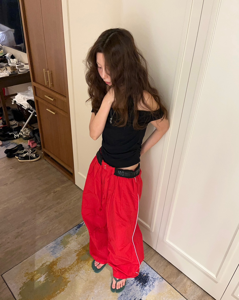 LOVE PULL東大門直郵女裝新款26春夏休閑推薦真品T恤褶皺LOVE PULLT恤