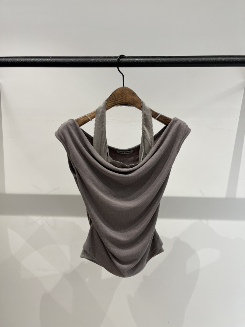 LOVE PULL東大門直郵女裝新款26春夏休閑推薦真品T恤褶皺LOVE PULLT恤圖色1