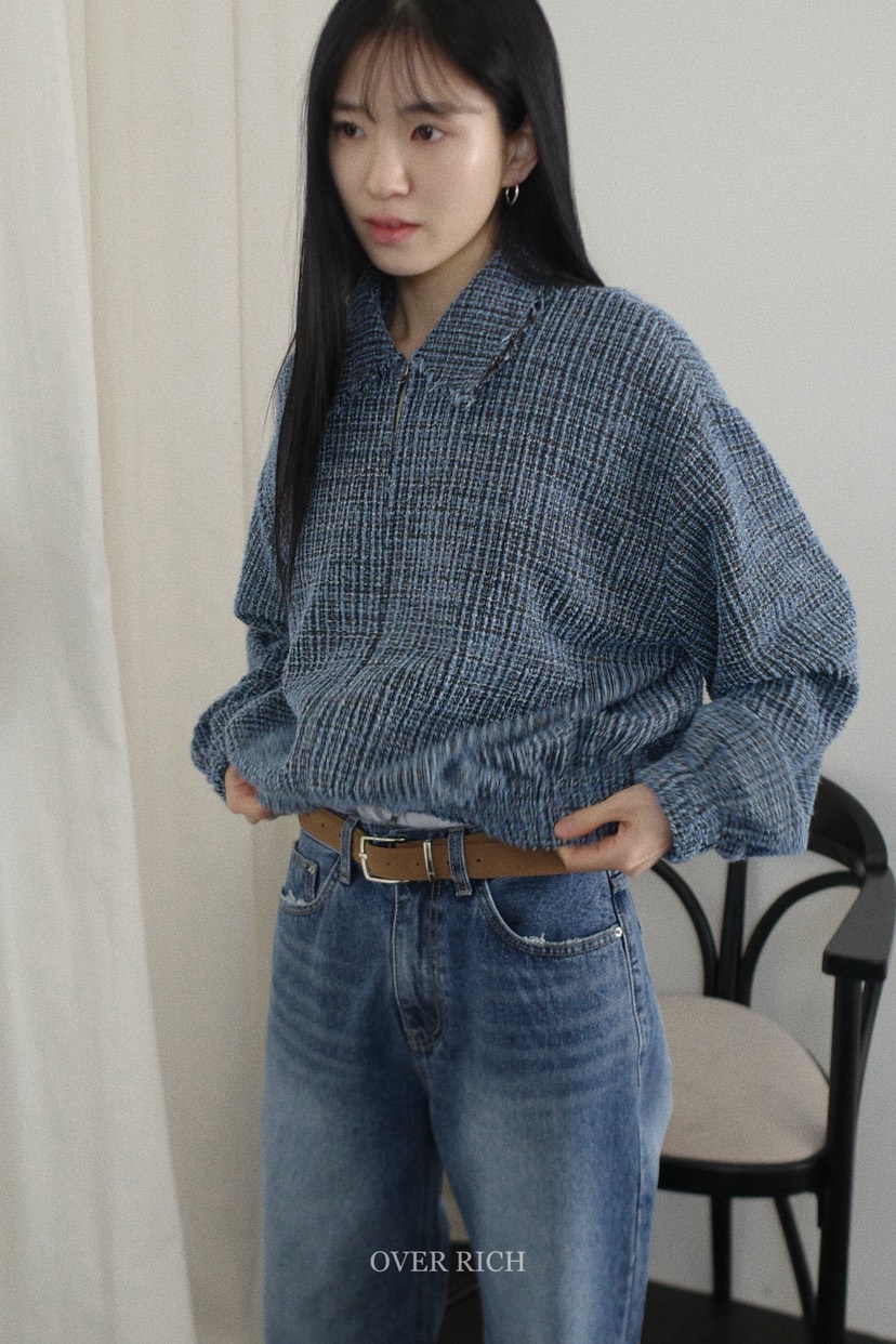 OVER RICH東大門代購女裝新款職業26春夏熱賣夾克粗花呢OVER RICH夾克