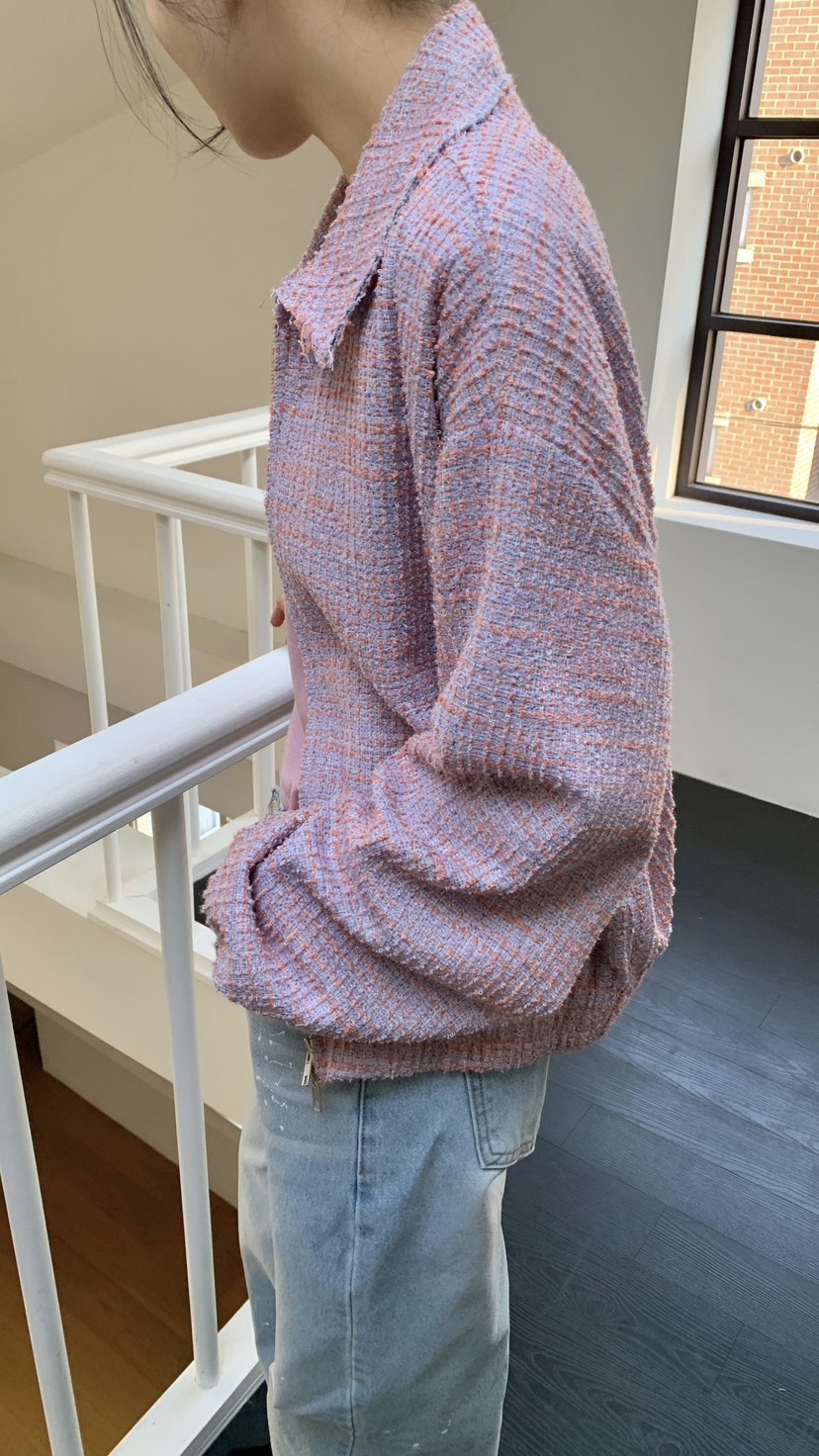 OVER RICH東大門代購女裝新款職業26春夏熱賣夾克粗花呢OVER RICH夾克