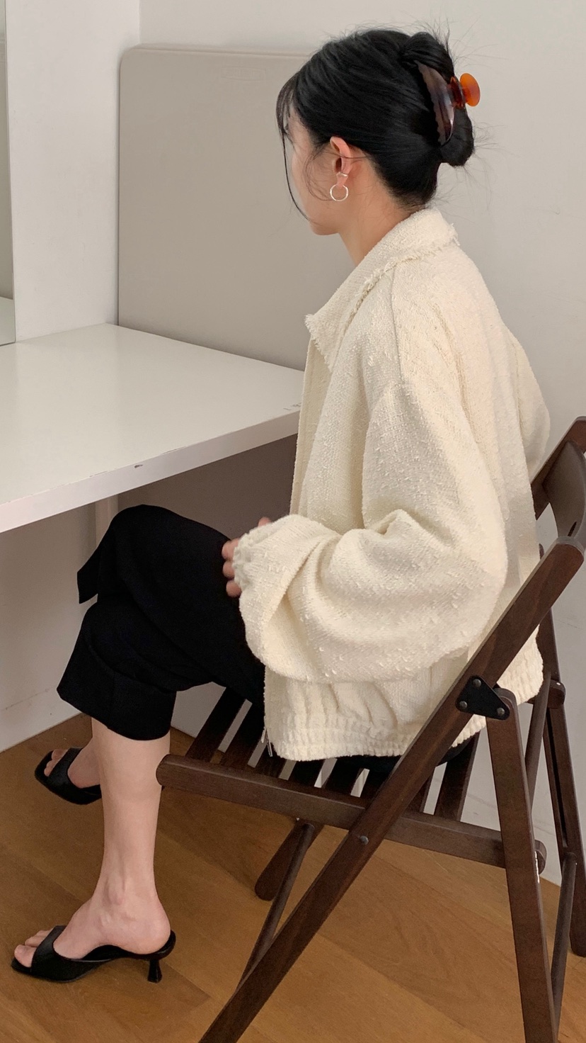 OVER RICH東大門代購女裝新款職業26春夏熱賣夾克粗花呢OVER RICH夾克