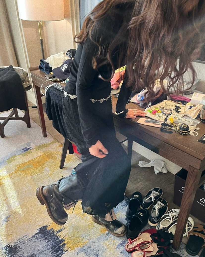 LOVE PULL東大門代購女士新品推薦26春夏人氣長裙蕾絲褶裥LOVE PULL長裙