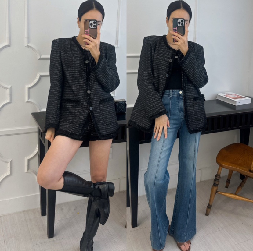 SOUIT東大門代購女士新款職業人氣休閑推薦時尚熱賣夾克花呢SOUIT by mabel-L夾克