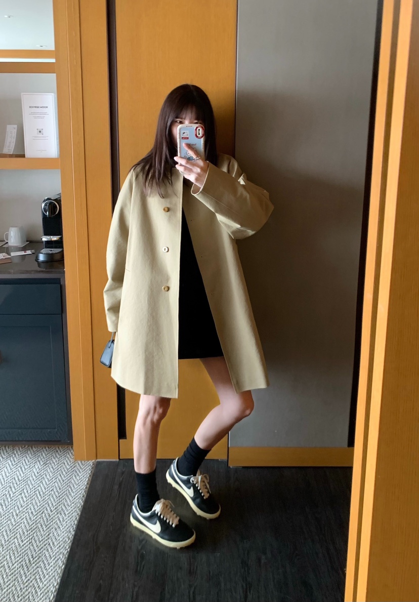 COURGETTE東大門實拍女士新款真品26春夏職業休閑長款風衣COURGETTE長款風衣