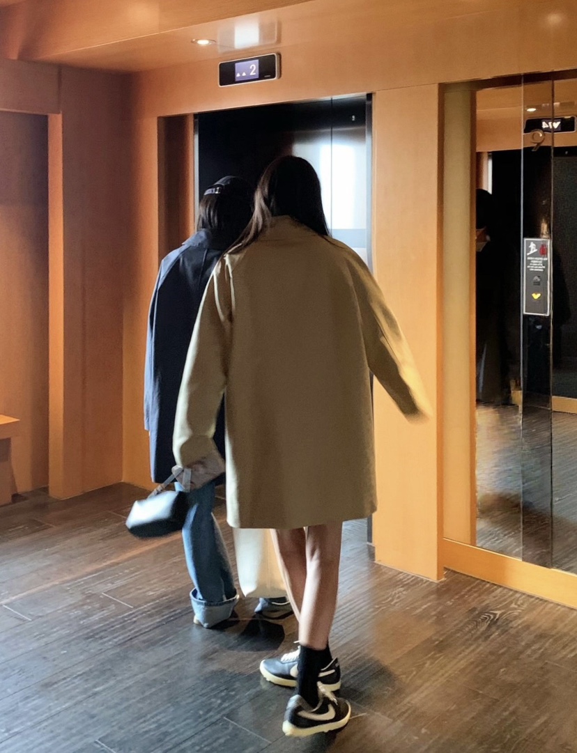 COURGETTE東大門實拍女士新款真品26春夏職業休閑長款風衣COURGETTE長款風衣