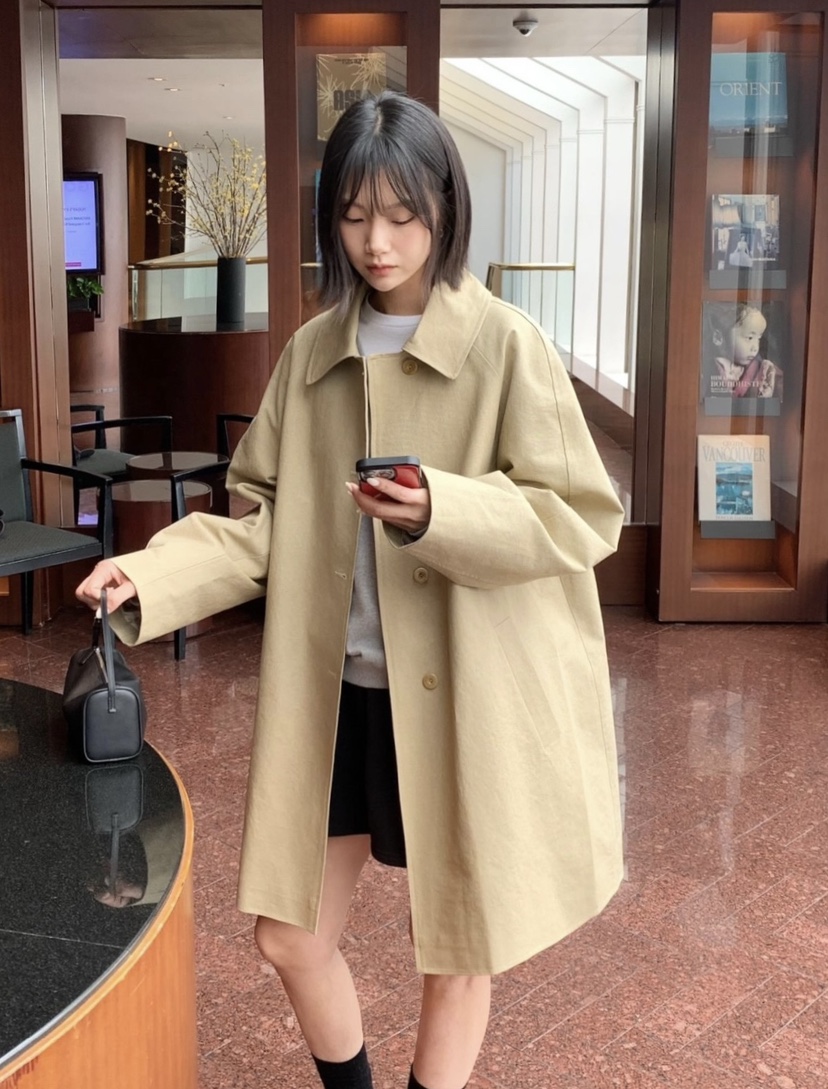 COURGETTE東大門實拍女士新款真品26春夏職業休閑長款風衣COURGETTE長款風衣