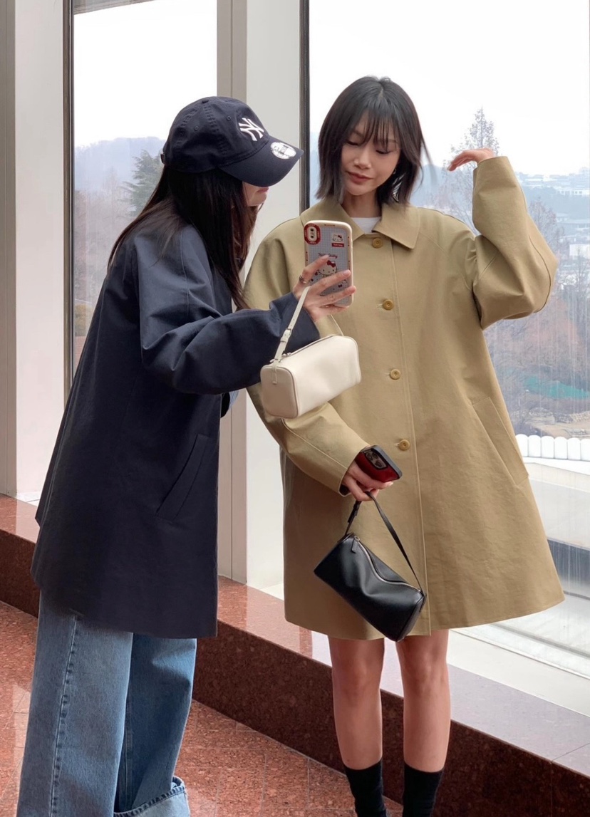 COURGETTE東大門實拍女士新款真品26春夏職業休閑長款風衣COURGETTE長款風衣