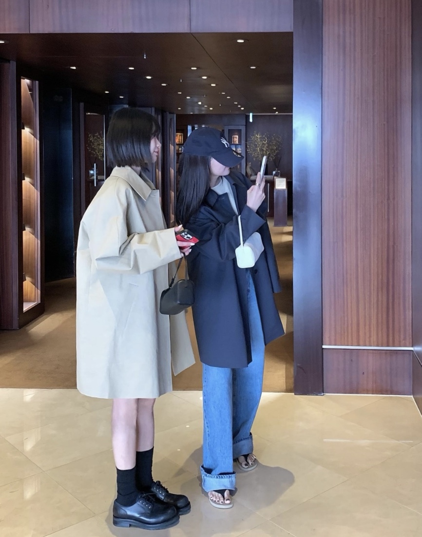 COURGETTE東大門實拍女士新款真品26春夏職業休閑長款風衣COURGETTE長款風衣