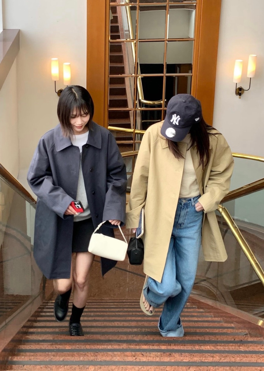 COURGETTE東大門實拍女士新款真品26春夏職業休閑長款風衣COURGETTE長款風衣