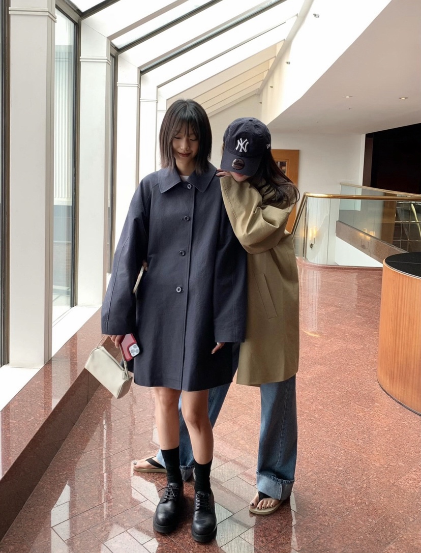 COURGETTE東大門實拍女士新款真品26春夏職業休閑長款風衣COURGETTE長款風衣