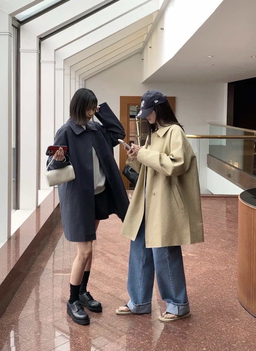 COURGETTE東大門實拍女士新款真品26春夏職業休閑長款風衣COURGETTE長款風衣