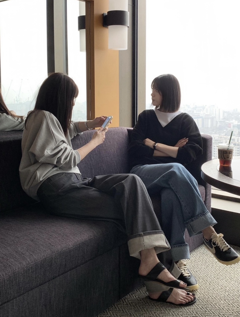 COURGETTE韓國代購女裝新品推薦休閑真品26春夏熱賣牛仔褲COURGETTE牛仔褲