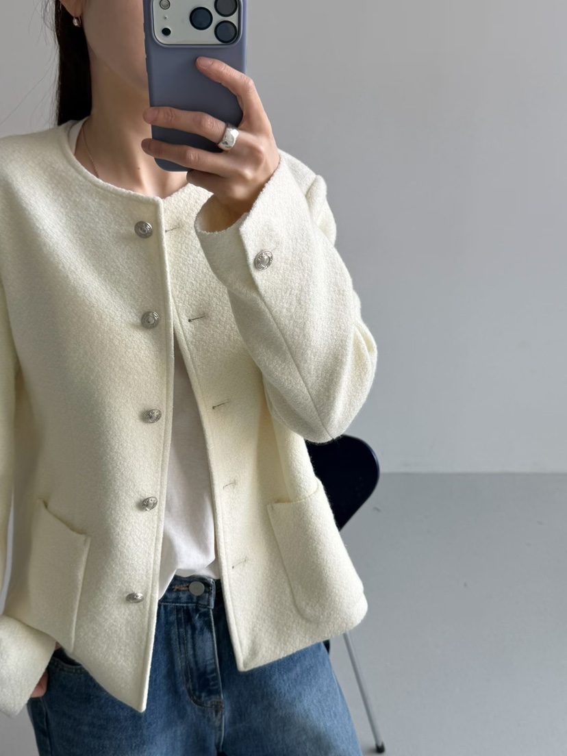 TAF韓國直郵女士新款26春夏熱賣職業真品人氣推薦夾克粗花呢TAF夾克