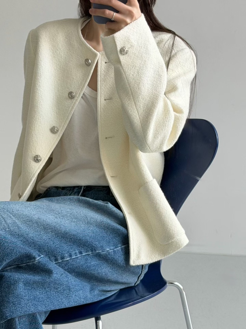 TAF韓國直郵女士新款26春夏熱賣職業真品人氣推薦夾克粗花呢TAF夾克