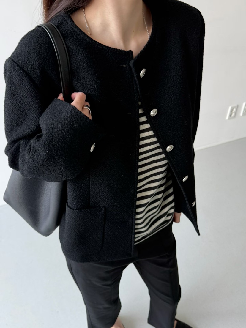 TAF韓國直郵女士新款26春夏熱賣職業真品人氣推薦夾克粗花呢TAF夾克