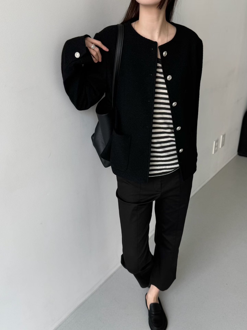 TAF韓國直郵女士新款26春夏熱賣職業真品人氣推薦夾克粗花呢TAF夾克