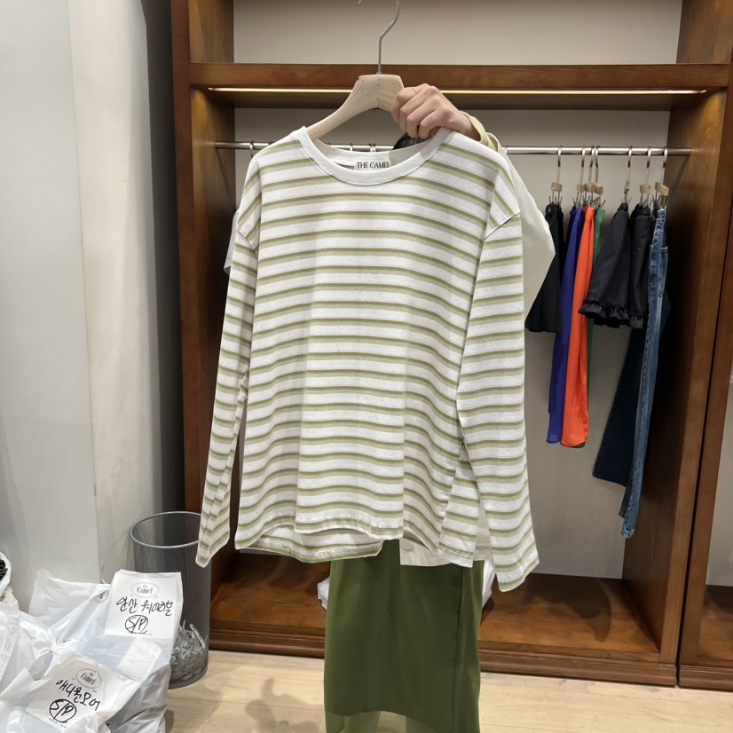 THE CAMEL韓國代購女士新品時尚長袖T恤the came_l 家長袖T恤圖色1