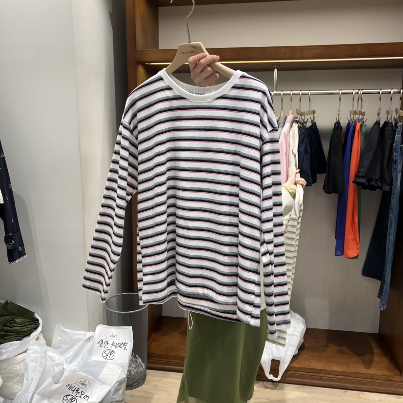 THE CAMEL韓國代購女士新品時尚長袖T恤the came_l 家長袖T恤圖色2