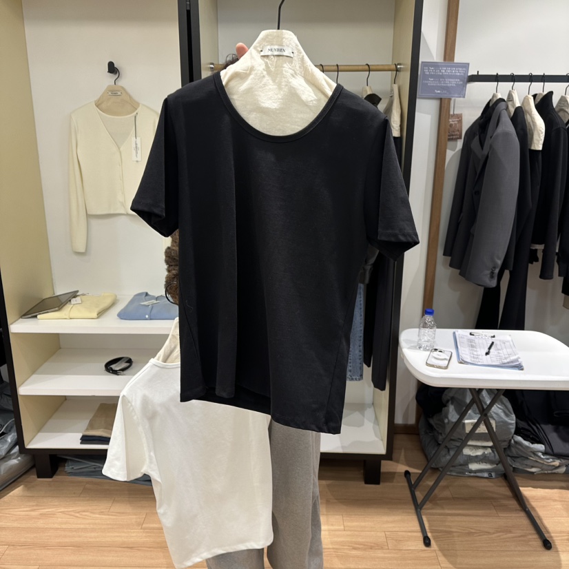 MUYBIEN東大門直郵女裝新款26春夏職業人氣推薦休閑時尚T恤MUYBIENT恤圖色2