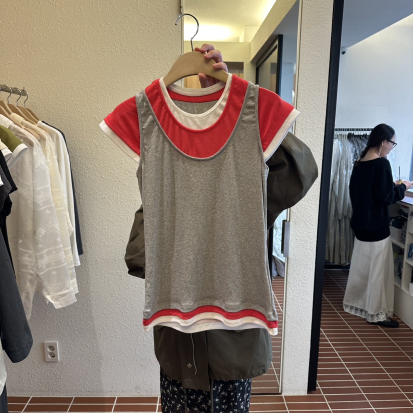 CHOI-L東大門實拍女士新品人氣職業熱賣推薦26春夏T恤假兩件CHOIT恤圖色1