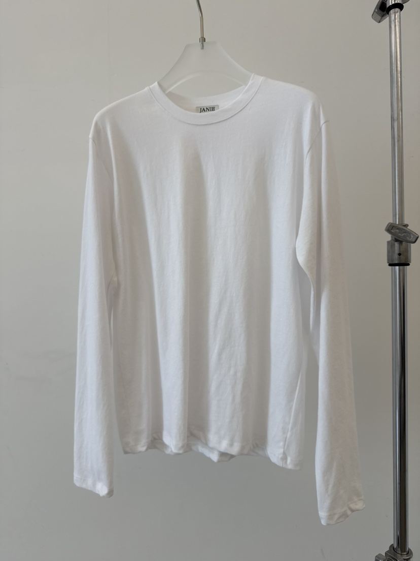 JANIE/NIA東大門實拍女裝新款時尚熱賣職業長袖T恤棉質圓領JANIE/NIA長袖T恤圖色1
