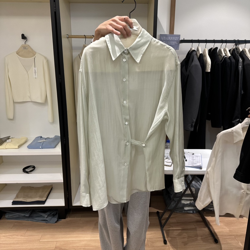 MUYBIEN韓國直郵女士新款職業推薦人氣時尚熱賣襯衫蕾絲衫MUYBIEN襯衫/蕾絲衫圖色2