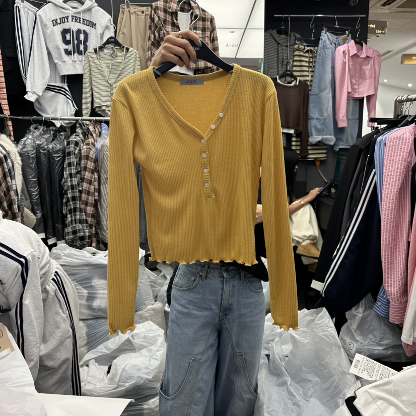 A-DEL東大門實拍女裝新款推薦熱賣時尚休閑真品26春夏長袖T恤A-DEL長袖T恤圖色5