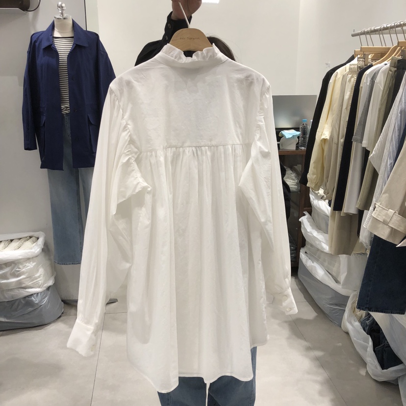 ANN MARGRET東大門實拍女裝新款真品襯衫蕾絲衫荷葉邊GRETA.Y襯衫/蕾絲衫