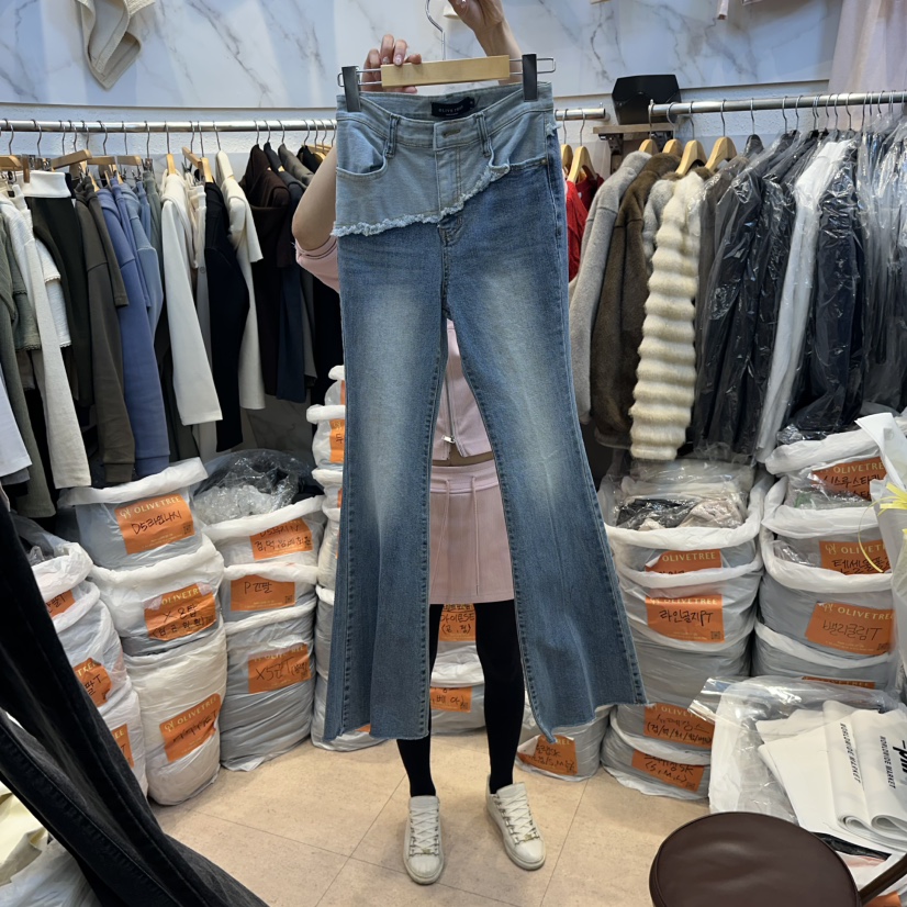 OLIVE TrEE韓國直郵女裝新款推薦人氣26春夏休閑熱賣牛仔褲OLIVE TrEE牛仔褲圖色1