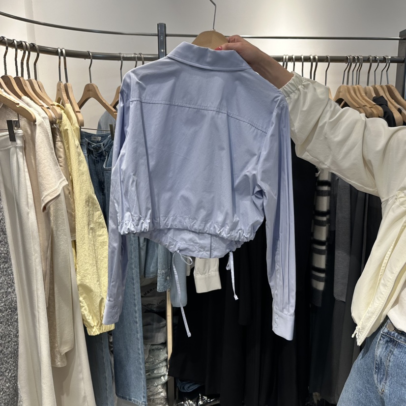 HABLE韓國代購女士新品熱賣26春夏時尚真品休閑襯衫蕾絲衫HABLE襯衫/蕾絲衫