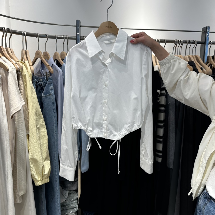 HABLE韓國代購女士新品熱賣26春夏時尚真品休閑襯衫蕾絲衫HABLE襯衫/蕾絲衫圖色1