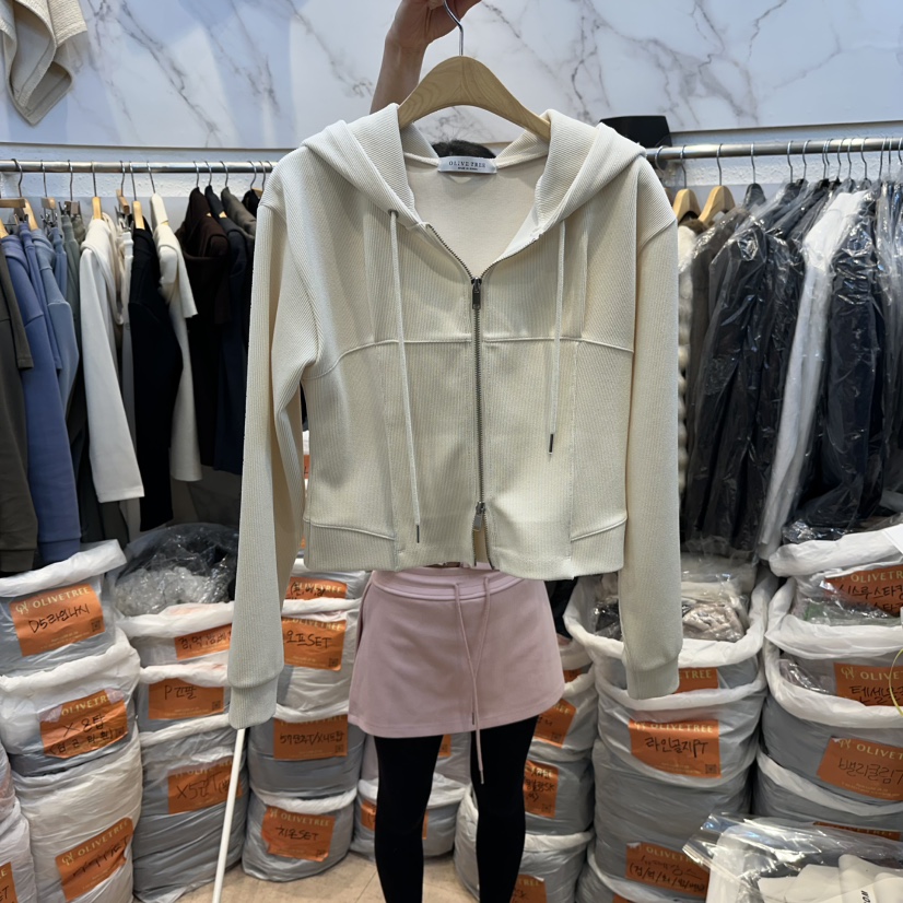 OLIVE TrEE韓國直郵女士新款人氣時尚真品休閑26春夏夾克拉鏈OLIVE TrEE夾克圖色1