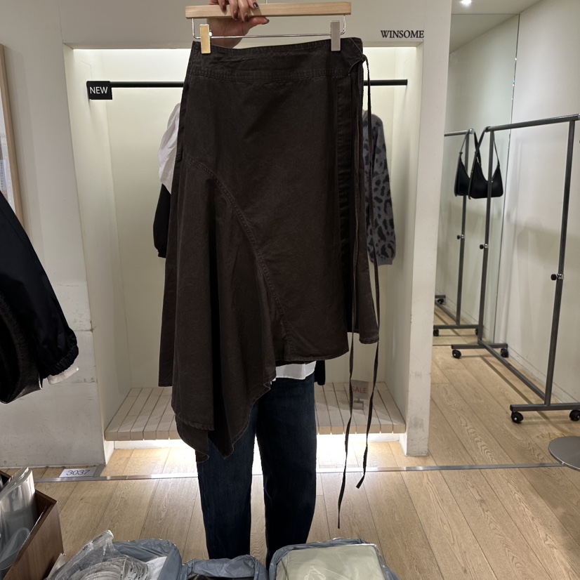 WINSOME韓國直郵女裝新品休閑人氣職業推薦真品半身裙中短裙WINSOME半身裙/中短裙圖色1棕色