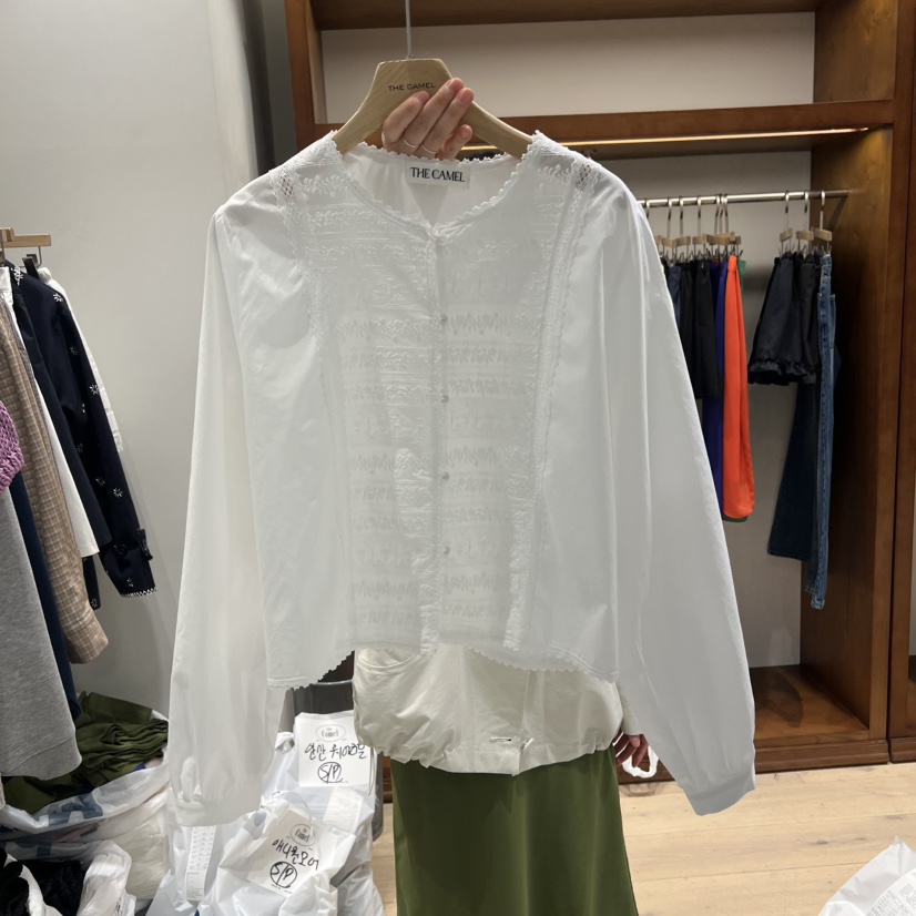 THE CAMEL韓國代購女裝新品真品襯衫蕾絲衫the came_l 家襯衫/蕾絲衫圖色1