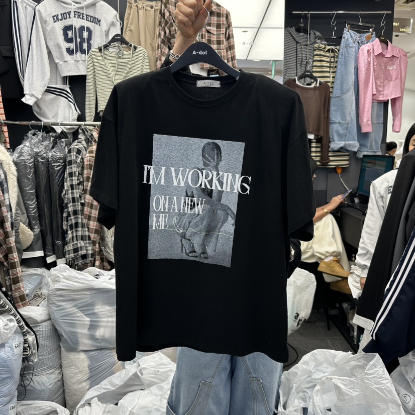 A-DEL東大門代購女裝新款推薦時尚26春夏人氣休閑職業T恤A-DELT恤圖色2