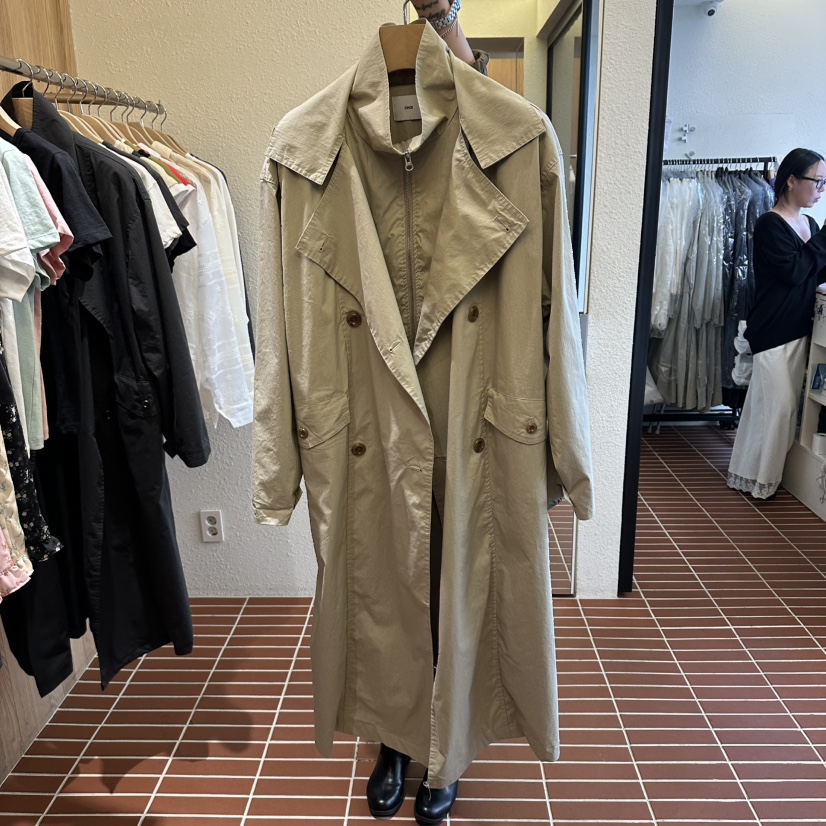 CHOI-L東大門實拍女裝新品26春夏休閑真品職業長款風衣雙層CHOI長款風衣圖色1