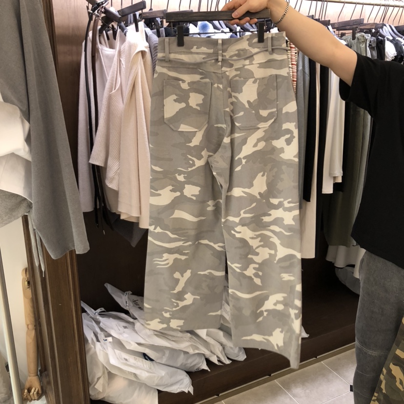 VIRKIN韓國代購女裝新款熱賣推薦人氣時尚26春夏休閑褲迷彩VIRKIN休閑褲