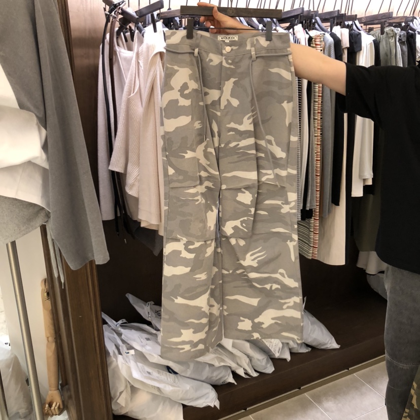 VIRKIN韓國代購女裝新款熱賣推薦人氣時尚26春夏休閑褲迷彩VIRKIN休閑褲圖色3