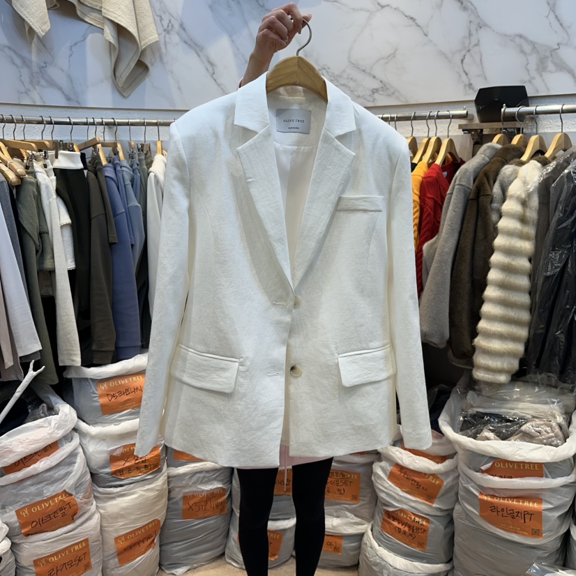 OLIVE TrEE東大門代購女士新款時尚26春夏人氣休閑夾克天絲OLIVE TrEE夾克圖色1